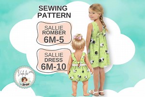 Baby Bubble Romper & Big Sister Dress PDF Sewing Pattern. Instant Digital Download. Sallie - Etsy