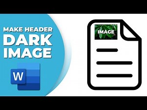 How to make header image darker in word