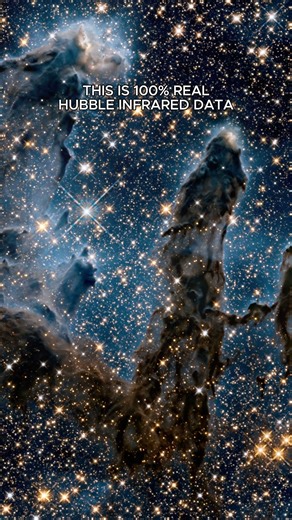 ✨ Pillars of Creation | Real Hubble Infrared Reveals Hidden Stars #shorts #space