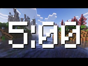5 Minute Ambient Minecraft Fly-through Countdown Timer 🌏⏳
