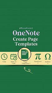 Create Page Templates in OneNote 📃 | Miss Excel