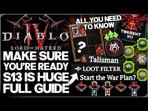 Diablo 4 - Season 13 Lord of Hatred is INSANE - ALL You NEED to Know Going In & ALL Class Guide!