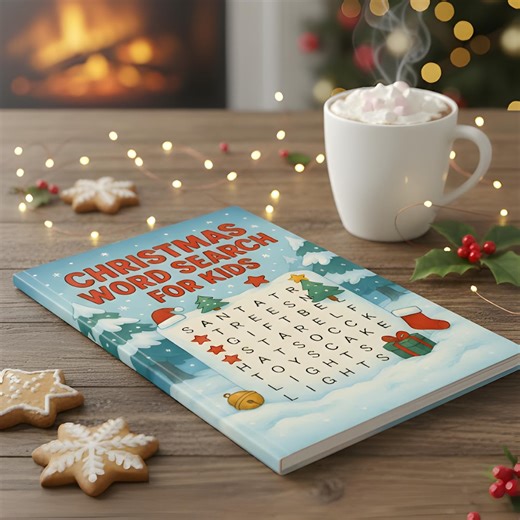 Christmas Word Search for Kids | Fun Holiday Puzzle Book | Easy Christmas Activity Book for Children | Holiday Puzzles - Etsy