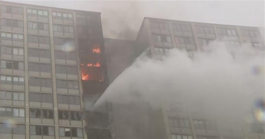 Fire breaks out inside Kenwood high-rise building