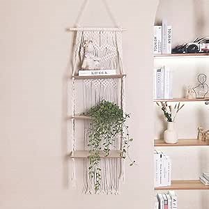 Macrame Wall Hanging Shelf, Tier 3 Macrame Shelf Wall Hanging, Macrame Wall Shelf, Boho Decor