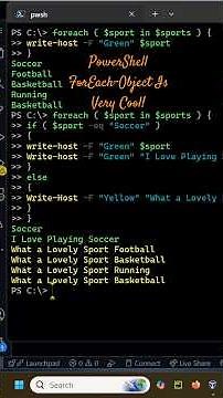 PowerShell ForEach-Object Is Very Cool! 📚✍️ #windows #powershell #shorts