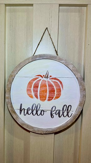 Easy Hello Fall Sign Dollar Tree DIY #dollartreediy #dollartree #falldiy #craftybeach #fallsign | Crafty Beach