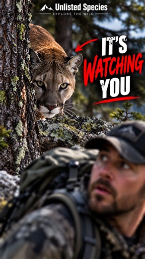 🐾 The Mountain Lion Was Watching Me… And I Had NO IDEA #shorts