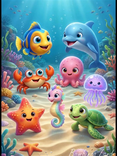 Cute Ocean Animals Song for Kids