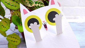 DIY Peekaboo Cat Puppet - Super Simple