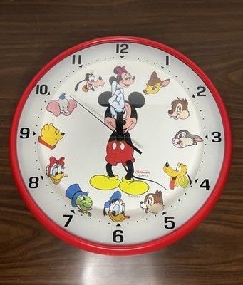 Rare Disney Sunbeam Analog Clock 12” – Mickey Mouse & Friends Vintage Treasure! | eBay