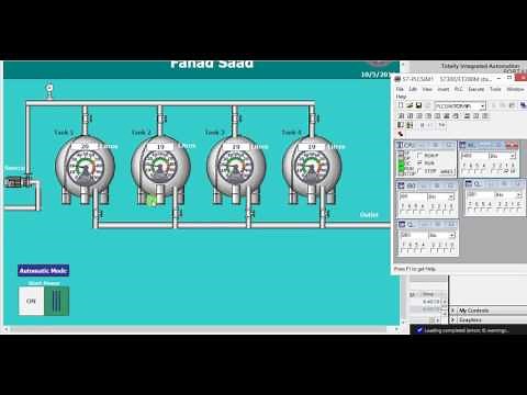 Tanks Level Control - TIA Portal - Siemens PLC - SCADA
