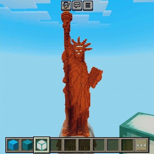 MINECRAFT STATUE BUILD LIBERATY #minecraft #gaming