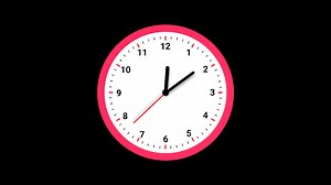 Download Clock Ticking Circle Clock Animated On Transparent Background With Alpha Channel. 4K Resolution for free