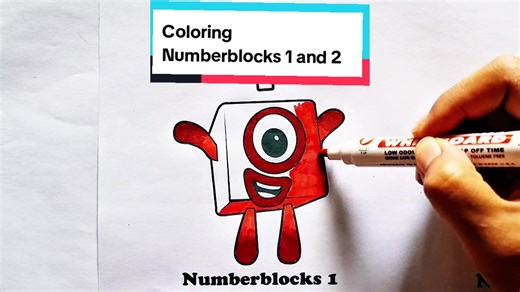 Coloring Numberblocks 1 and 2 #coloring #numberblocks