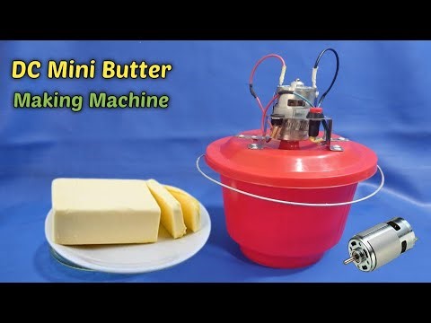 Simple How to Make a DC mini Butter Making Machine at Home ! DIY Madhani Machine