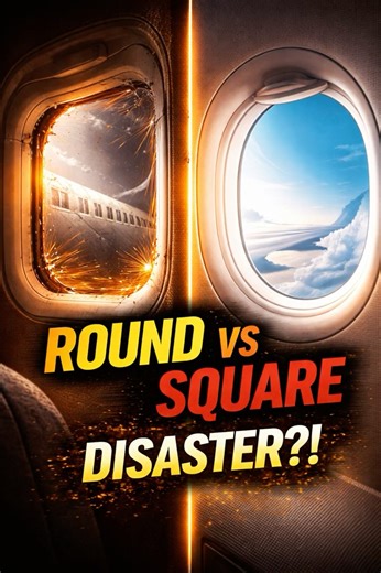 Why Plane Windows Are Round, Not Square | #facts #shorts #viralshorts