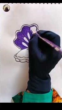 How to Draw a Clam Shell Pearl|Clam Shell Pearl drawing bnane ka asan tarika #pearl#drawingtutorial