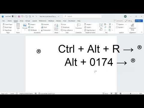 How to Insert a Registered sign in word