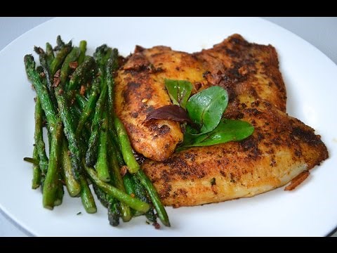 Tilapia Fish Fillets with Asparagus | Healthy Recipe
