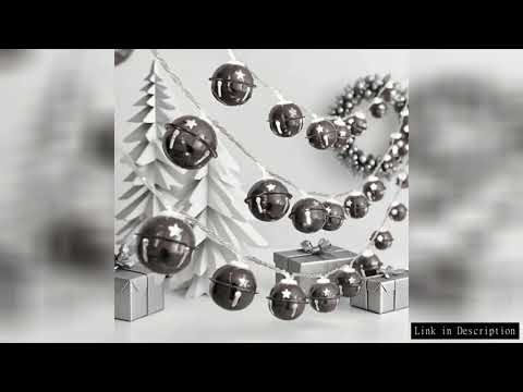 1pc Red Christmas Bells String Lights Battery Operated Indoor 10/20/30 LED Jingle Bell Lights For Ho