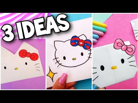 DIY: 3 Hello Kitty Paper Ideas | Simple and Adorable |Lovely Art DIY🐈❤️