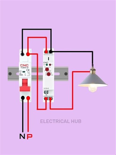 Timer really connection with lamp |Timer really connection diagram | #really #electrical #shortvideo