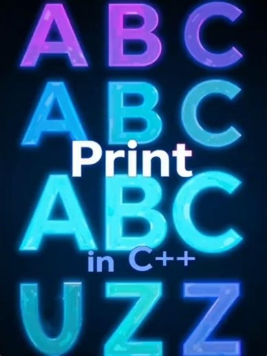C++ Trick: Print A to Z with Just One Loop! 🔥 #cpp #programming