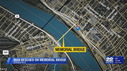 Man rescued from Memorial Bridge in Springfield after threatening to jump