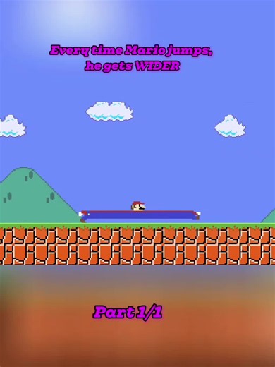 Mario Gets Wider with Every Jump