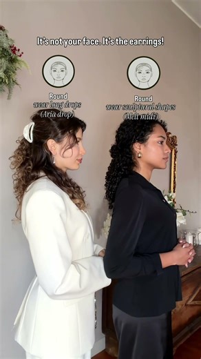 When your earrings actually harmonize with your face shape…everything changes