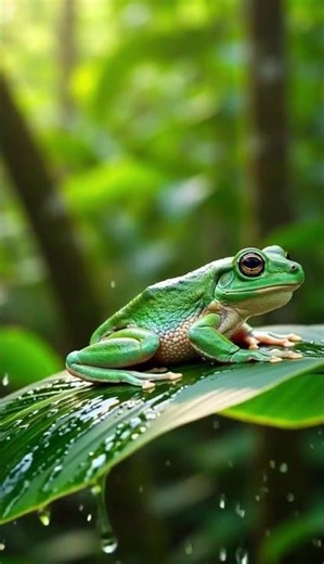 Hungry Green Frog Eats Insects | Satisfying Frog Feeding Compilation 🐸🦗 #wildlife