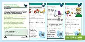 Year 2 Diving into Mastery: Step 10 Two-Step Problems Activity Cards