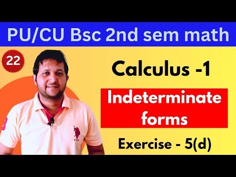 Indeterminate forms exercise 5d | ba bsc 1st year maths | calculus 1 | pup maths bsc 1st year