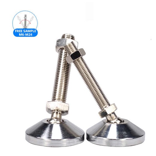 Metal Stainless Steel Heavy Duty Leveling Feet Swivel Adjustable M19 Ball Joint Leveling Feet Machine Feet