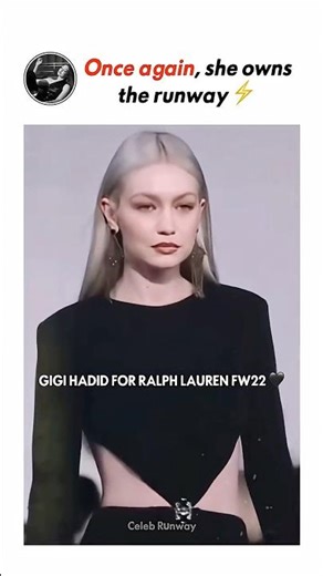 Gigi Hadid did it again… that iconic hair flip 🖤⚡ #fashion #runway #supermodel #gigihadid