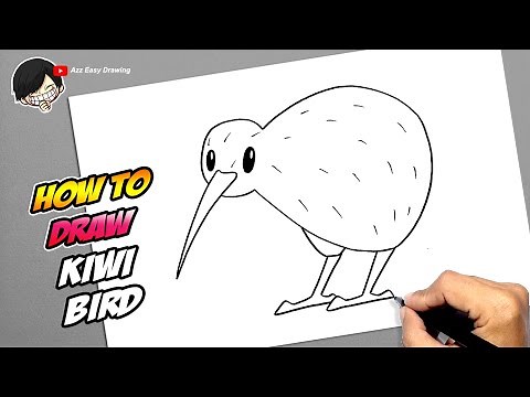How to draw Cartoon Kiwi Bird