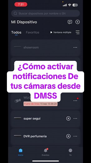 Cómo activar notificaciones de cámaras Dahua en DMSS