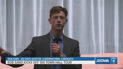 Iowa gubernatorial candidate Rob Sand kicks off 100 town hall tour
