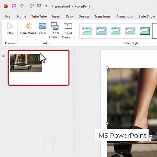 MS PowerPoint Changing Video Color, Contrast and Brightness