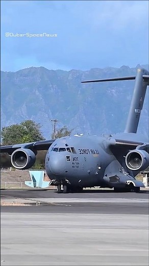 C-17 Touches Down, Then Cargo Comes Out