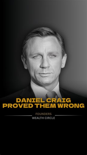 Founders' Success Stories on Instagram: "They said Daniel Craig was not Bond enough. Not tall not handsome not rugged enough for the role. Before he ever wore the tux he was mocked doubted and attacked by critics who believed he could never live up to the legend. He came from nothing a Liverpool kid who was broke hungry and unseen. Years of tiny roles rejection and survival shaped his grit long before fame arrived. Every failure added pressure but also sharpened his resolve. Then Casino Royale c