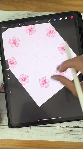 Drawing a Flower with Rotational Symmetry ✨ | Watercolor Procreate Brush Test