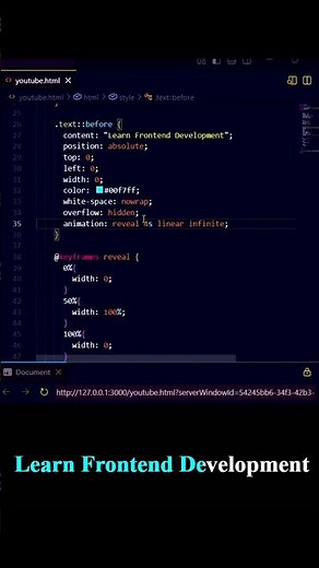 CSS Text Reveal Animation 🔥 | HTML CSS Trick