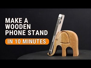 DIY Phone Stand – Elephant Wood Carving