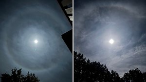 'Lunar halo' creates ring around moon over St. Louis Tuesday night. Here's what caused it