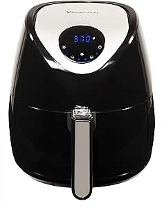 Magic Chef, MCAF37DB, Hot Air Fryer with Digital Controls, Compact Sized, 3.7 Quart Capacity, Black