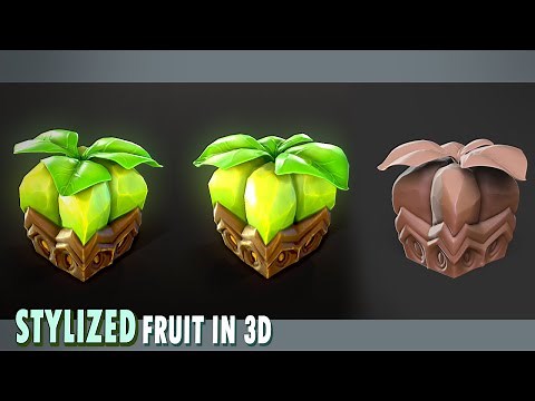 Stylized Fruit 3D Modeling, Sculpting, and Texturing