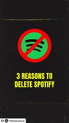 ROKK on Instagram: "@theheavyloud makes tons of great content surrounding our community. Here he brings up some points about spotify. #Repost @theheavyloud ・・・ Here’s 3 reasons to delete your Spotify account RIGHT NOW. . . . . . #spotify #ai #metal #metalcore #metalhead"