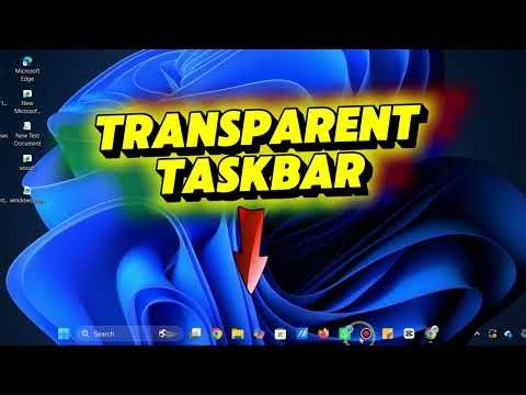 How To Make The Taskbar Transparent In Windows 11 | Transparent Taskbar Windows 11